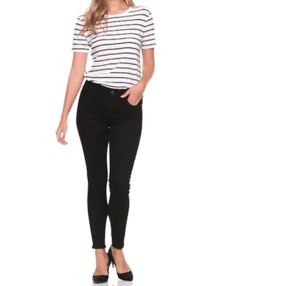 *Old Navy Mid-Rise Rockstar Super-Skinny Black Jeans - Picture 1 of 8